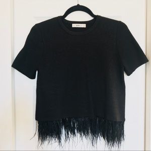 Zara fringe top